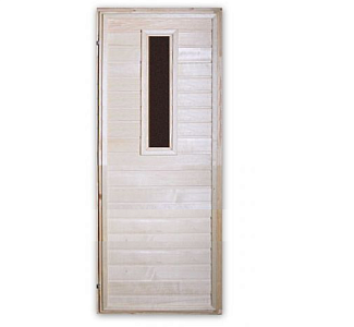 Дверь глухая из липы Кат. А (1600х700) со стеклом